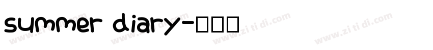 summer diary字体转换